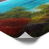 Golden Horizon, Zonsondergang op een charmant stra Poster (Hoek)