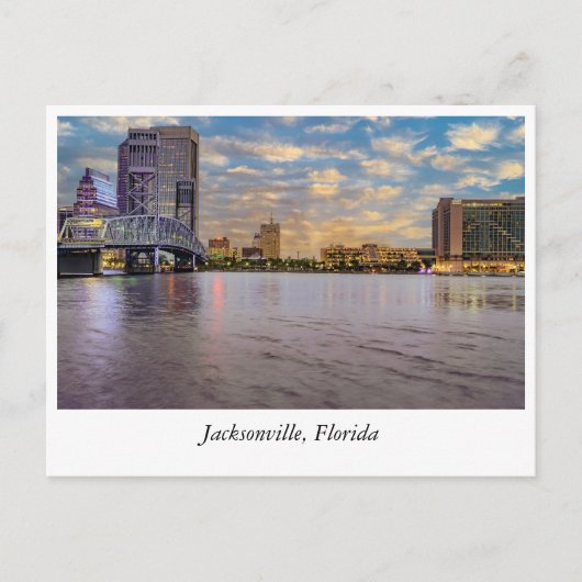 Golden Horizons: De skyline van Jacksonville bij z Briefkaart (Voorkant)