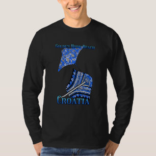 Golden Horn Beach Kroatië Vakantie Tribal Stingray T-shirt