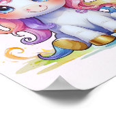 Golden Horn Unicorn Poster (Hoek)