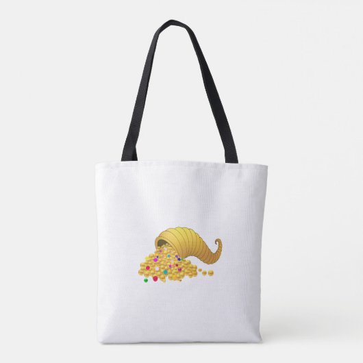 Golden Horn van Plenty op White Tote Bag (Achterkant)