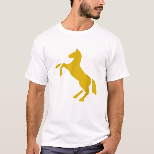 Golden Horse Design Grappig T-shirt Schattige Heng (Voorkant)