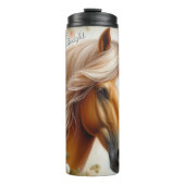Golden Horse Head Floral Beauty Thermosbeker (Voorkant)