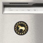 GOLDEN HORSE MAGNEET (Insitu (Vaatwasser))