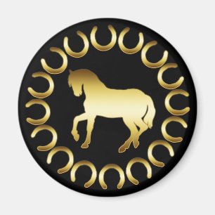 GOLDEN HORSE MAGNEET