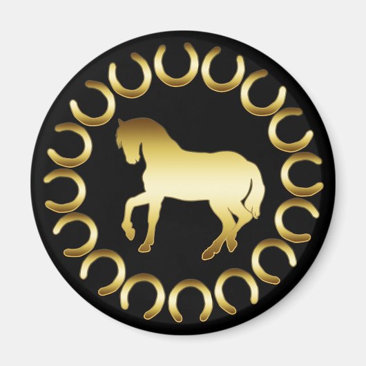 GOLDEN HORSE MAGNEET (Voorkant)