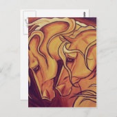 Golden Horses Briefkaart (Voorkant / Achterkant)