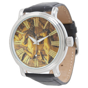 Golden Horses Horloge