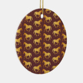 Golden Horses Keramisch Ornament (Rechts)