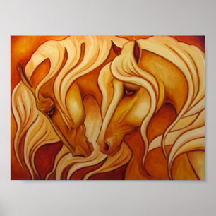 Golden Horses Print