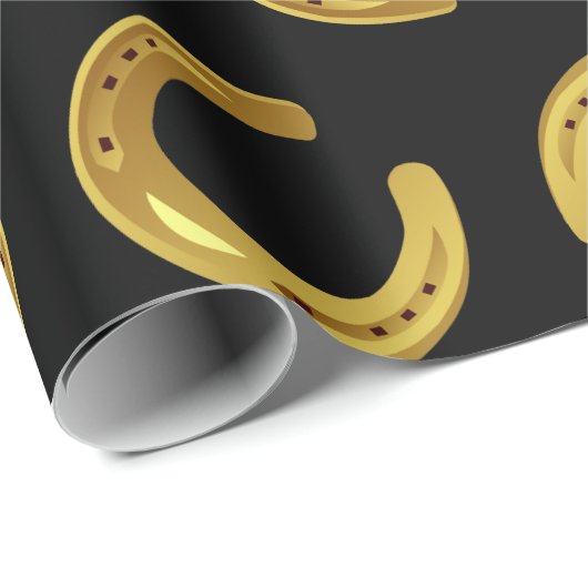 Golden horseshoe cadeaupapier (Rol Hoek)