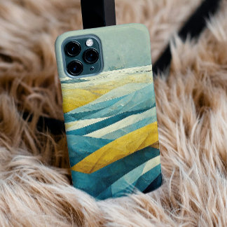 Golden Hour Abstract geometrisch patroon iPhone 15 Case