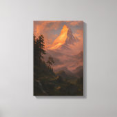 Golden Hour Alpine Peak Canvas Afdruk (Voorkant)