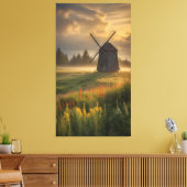 Golden Hour at the Old Windmill Canvas Afdruk (Insitu (Woonkamer))