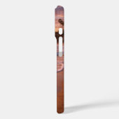 Golden Hour Beach Waves Photo Monogram iPhone Case (Achterkant / Links)