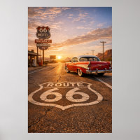 Golden Hour Bel Air Cruiser Muurkunst