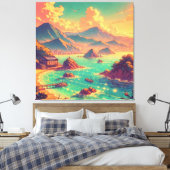 Golden Hour bij de baai Canvas Afdruk (Insitu (Slaapkamer))