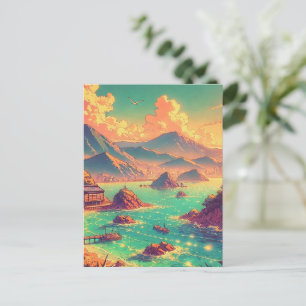 Golden Hour bij de baai Feestdagenkaart