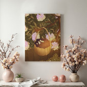 Golden Hour Blackberry Basket Canvas Afdruk