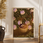 Golden Hour Blackberry Basket Poster