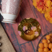 Golden Hour Blackberry Basket Ronde Kartonnen Onderzetter