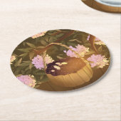 Golden Hour Blackberry Basket Ronde Kartonnen Onderzetter (Gebogen)