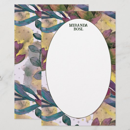 Golden Hour Blooms Note Card (Voorkant / Achterkant)