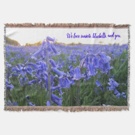 Golden Hour Bluebells - Gepersonaliseerde Moederda Deken