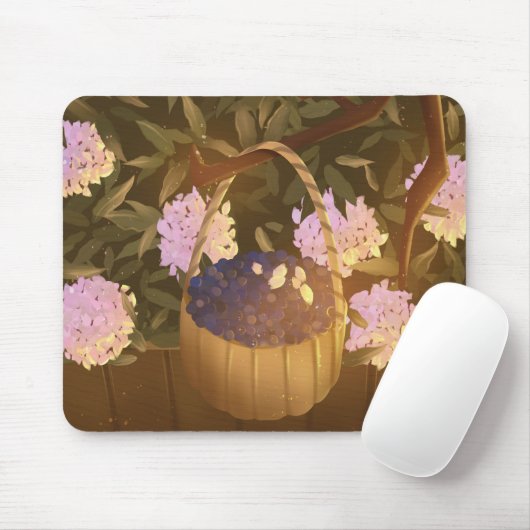 Golden Hour Blueberry Basket Mouse Pad Muismat (Met muis)
