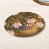 Golden Hour Blueberry Basket Ronde Kartonnen Onderzetter (Gebogen)