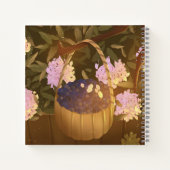 Golden Hour Blueberry Basket Square Notitieboek (Achterkant)
