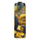 Golden Hour Boerderij Tractor Kippen Thermosbeker (Voorkant)