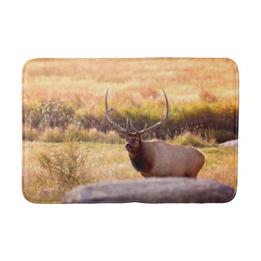 Golden Hour Bull Elk Badmat (Voorkant)