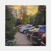 Golden Hour Cityscape Magnet –  (Voorkant)