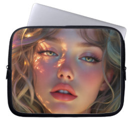 Golden Hour Dream - Stralend Engelachtig Portret Laptop Sleeve