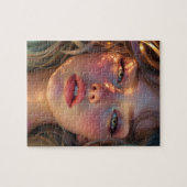 Golden Hour Dream - Stralend Engelachtig Portret Legpuzzel (Horizontaal)