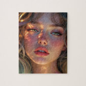 Golden Hour Dream - Stralend Engelachtig Portret Legpuzzel (Verticaal)