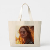 Golden Hour Elegance Grote Tote Bag (Achterkant)