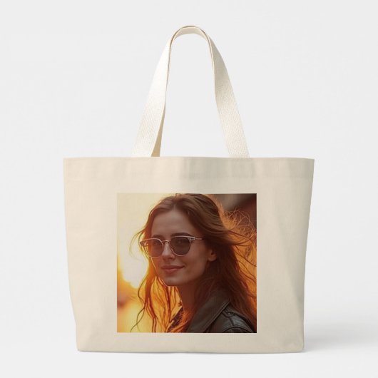 Golden Hour Elegance Grote Tote Bag (Achterkant)