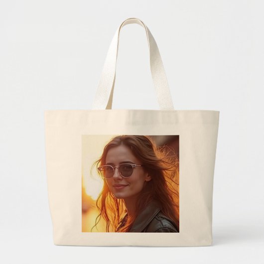 Golden Hour Elegance Grote Tote Bag (Voorkant)