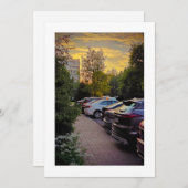Golden Hour Flat Announcement Card – Customizable Aankondiging (Voorkant / Achterkant)