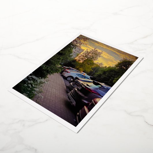 Golden Hour Folie Uitnodiging - (Gedraaid)