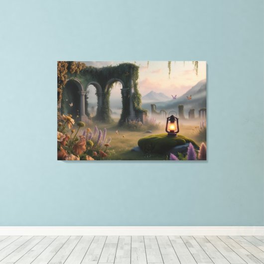 Golden Hour Forest Canvas (Insitu (Houten vloer))
