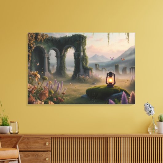 Golden Hour Forest Canvas (Insitu (Woonkamer))