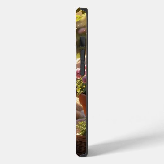 Golden Hour Garden Dog – Gezellige Geheugenscène v Case-Mate iPhone Case (Achterkant / Links)