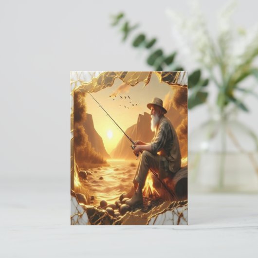 Golden Hour Gevist Briefkaart (Staand voorkant)