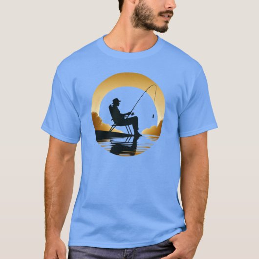 Golden Hour Gevist - Serene Lake Scene T-shirt (Voorkant)