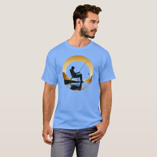 Golden Hour Gevist - Serene Lake Scene T-shirt (Voorkant volledig)