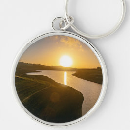 Golden Hour Glow at Baitings Reservoir Sleutelhanger