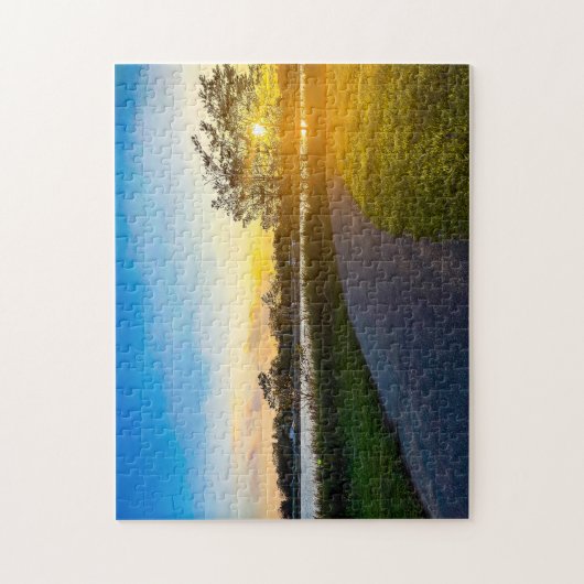 Golden Hour Glow bij Charles Park Legpuzzel (Verticaal)